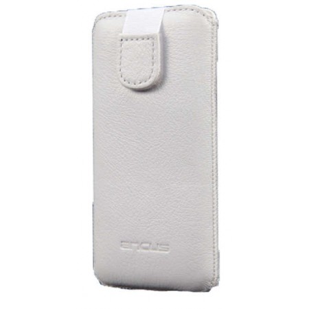 Case Protect Ancus for Apple iPhone 6 6S Maxcom MM917 and LG Spirit Old Leather White