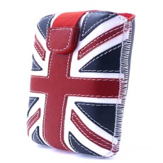 Case Protect Ancus UK Flag for Apple iPhone SE/5/5S/5C Leather Navy with White Stitching