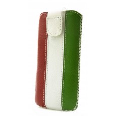 Case Protect Ancus Italy Flag for Apple iPhone SE/5/5S/5C Leather White