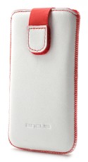 Case Protect Ancus for Sony Xperia Z1 Compact / Z3 Compact / Z5 Compact Old Leather White with Red Stitch