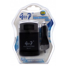 Battery Charger Goop Universal GD-917 Traverl and Car, with Digital Lcd for Cameras and Mobile Phone