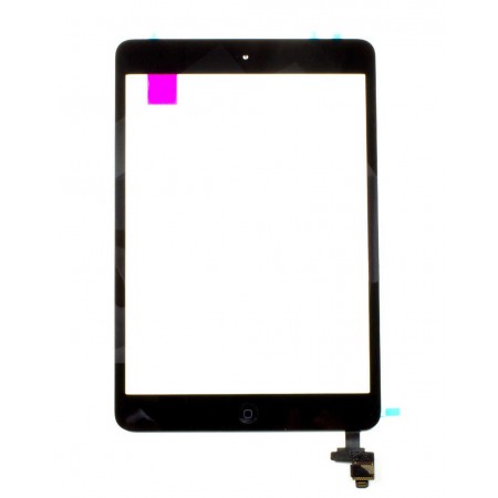 Digitizer Apple iPad Mini with IC, Home Button and Tape Black OEM Type A