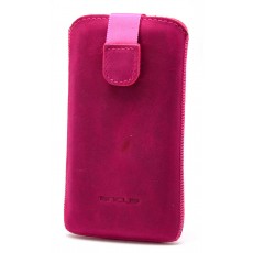 Case Protect Ancus Universal Large Dimensions 14x8cm Leather Fuchsia