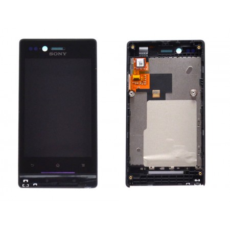 Original LCD & Digitizer for Sony Xperia Μiro Black 124AFM00000
