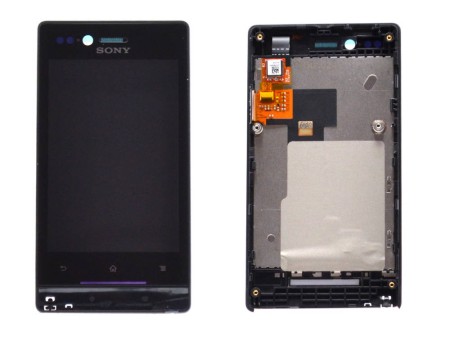 Original LCD & Digitizer for Sony Xperia Μiro Black 124AFM00000