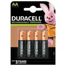 Rechargeable Battery Duracell 1300 mAh size AA Ni-MH 1.2V  Τεμ. 4
