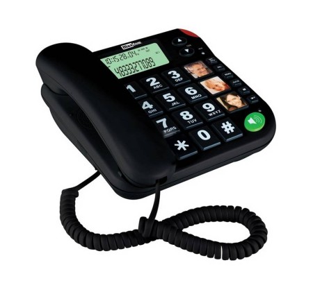 Telephone Maxcom KXT480 Black with Lcd, Incoming Ringing Led Indicator and Big Buttons