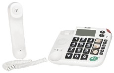 Telephone Maxcom KXT480 White with Lcd, Incoming Ringing Led Indicator and Big Buttons