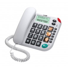 Telephone Maxcom KXT480 White with Lcd, Incoming Ringing Led Indicator and Big Buttons