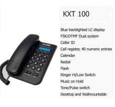 Telephone Maxcom KXT100 Black with Lcd and Security Keypad Lock