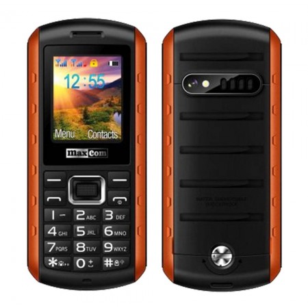 Maxcom MM901 (Dual Sim) 1.8" Water-dust proof IP67 with Torch, FM Radio and Camera Orange - Black