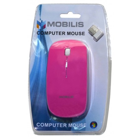 Wireless Mouse Mobilis MM-131 with 4 Buttons and 1600 DPI Pink