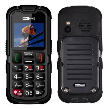 Maxcom MM910 (Dual Sim) 2" Water-dust proof IP67 with Torch, FM Radio (Works without Handsfre) and Camera Black