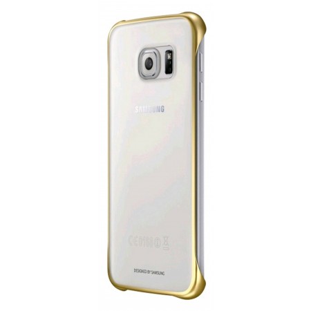 Case Faceplate Samsung Clear Cover EF-QG920BFEGWW για SM-G920F Galaxy S6 Transparent - Gold