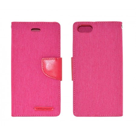 Book Case Goospery Canvas Diary for Apple iPhone 6/6S Pink by Mercury