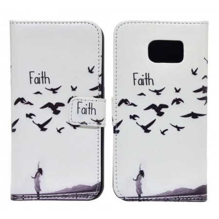 Book Case Ancus Art Collection for Samsung SM-G920 Galaxy S6 Faith