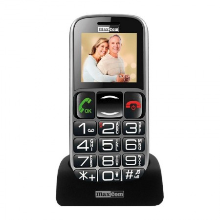Maxcom MM462BB 1.8" with Large Buttons, Bluetooth, Radio (Works without Handsfre), Torch, Camera and Emergency Button Black
