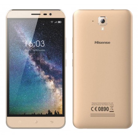 Hisense F22 4G LTE (Dual SIM) 5.5" Android 7.0 1280*720 IPS HD Quad-Core 64bit 1.25 GHz 1GB RAM 8GB Gold