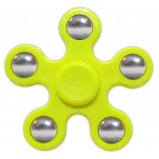 Fidget Spinner ABS Plastic 5 Leaves Yellow 2.5 min