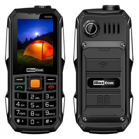 Maxcom Travel MM899 (Dual Sim) 2.4" Power Bank 4000mAh with USB, Bluetooth, Torch, FM Radio and Camera Black