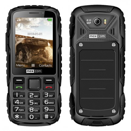Maxcom MM920 2.8" Water-dust proof IP67 with Torch, FM Radio (Works without Handsfre) and Camera Black