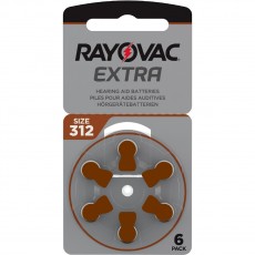Hearing Aid Batteries Rayovac 312 Extra Advanced 1.45V Pcs. 6