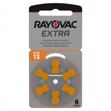 Hearing Aid Batteries Rayovac 13 Extra Advanced 1.45V Pcs. 6