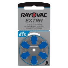 Hearing Aid Batteries Rayovac 675 Extra Advanced 1.45V Pcs. 6