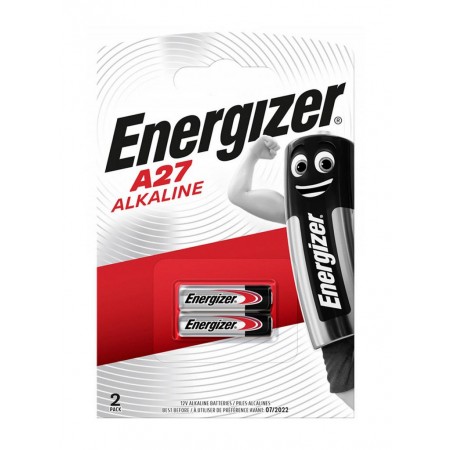 Battery Alkaline Energizer A27/27A/CA22/EL812/EL812/G27A/GP27A/L828/MN27 12V Pcs. 2