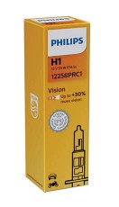 Headlight Bulb Philips H1 Vision 12V, 55W, P14,5s, +30% More Vision