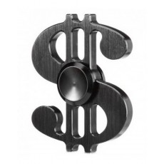 Fidget Spinner Aluminum Dollar Black 3 min