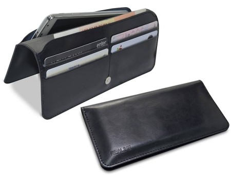 Wallet Case ReaLike Universal for Smartphone up to 4.7'' Black