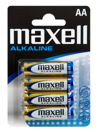 Battery Alkaline Maxell LR6 size AA 1.5 V Psc. 4