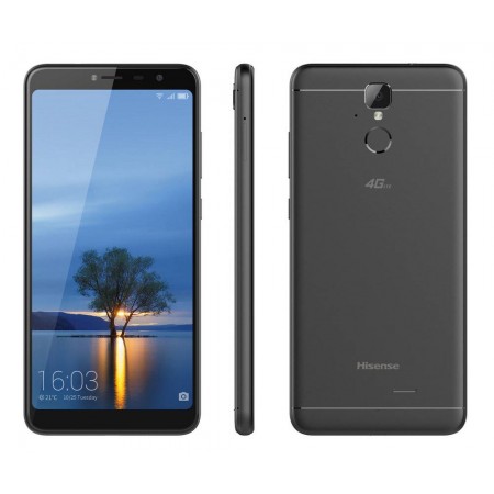 Hisense F24 Infinity 4G LTE (Dual SIM) 5.99" Android 7.0 1440*720 HD+ 2GB/16GB Black with Case & Tempered Glass