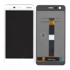 LCD & Digitizer Nokia 2 Dual White without Frame, Tape Swap