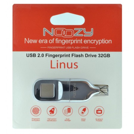 USB 2.0 Noozy Linus Fingerprint Flash Drive 32GB