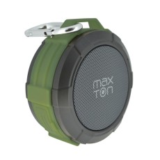 Outdoor Proof Wireless Speaker Bluetooth Maxton Telica MX51 3W IP5 Green with Built-in Microphone Audio-in MicroSD