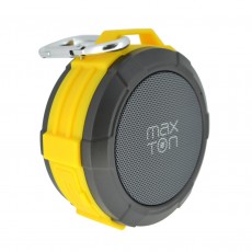 Outdoor Proof Wireless Speaker Bluetooth Maxton Telica MX51 3W IP5 Yellow with Built-in Microphone Audio-in MicroSD