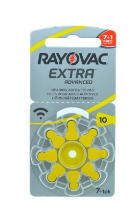 Hearing Aid Batteries Rayovac 10 Extra Advanced 1.45V Pcs. 8