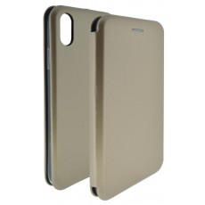 Book Case Ancus Magnetic Curve for Apple iPhone XR TPU Gold