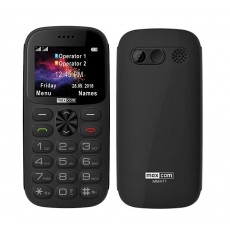 Maxcom MM471 Dual SIM 2.2" with Large Buttons, Charger Dock, Bluetooth, Radio, Torch, Camera and Emergency Button Black
