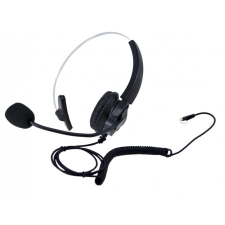 Wired Headset Noozy Black-Silver RJ9 with Microphone for DECT Telephones