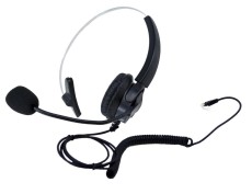 Wired Headset Noozy Black-Silver RJ9 with Microphone for DECT Telephones