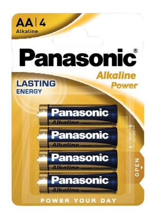 Battery Panasonic Panasonic Alcaline Power LR6APB/4BP size AA 1.5 V Psc. 4