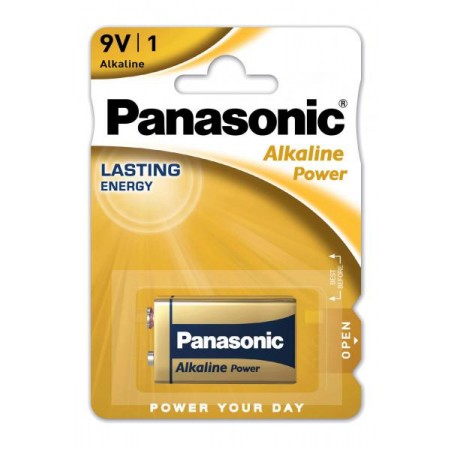 Battery Alkaline Panasonic Alcaline Power 6LR61 9V Pcs, 1