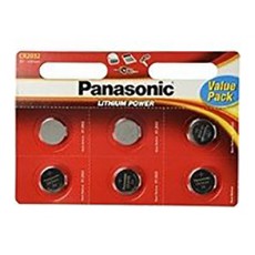 Buttoncell Panasonic CR2032 3V Pcs. 6 with Perforated Packaging