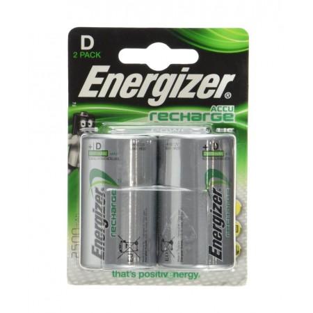 Rechargeable Battery Energizer ACCU Recharge Power Plus HR20 2500 mAh size D 1.2V Pcs 2