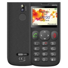 Maxcom MM750 2.3" with Large Buttons, Bluetooth, Radio, Camera and Emergency Button Black