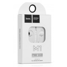 Hands Free Hoco M1 Earphones Stereo 3.5 mm White with Micrphone