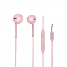 Hands Free Hoco M55 Earphones Stereo 3.5mm Pink with Micrphone and Operation Control Button
